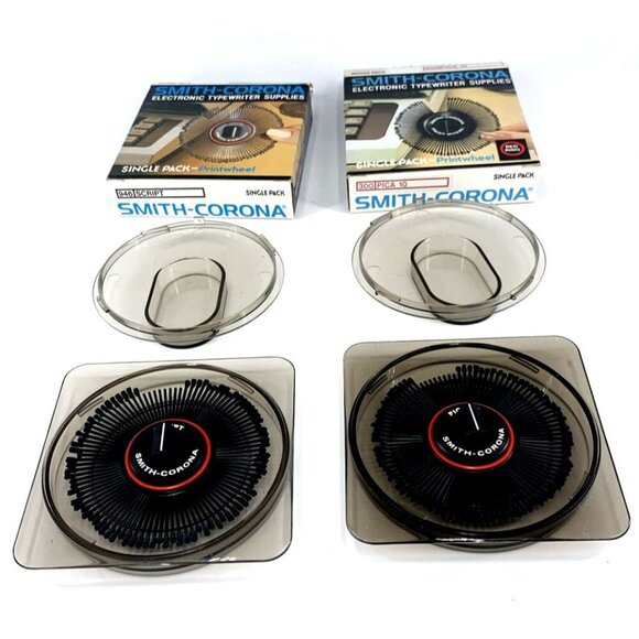 Smith Corona Printwheel Lot of 2 Script 946 Pica 300 10 Red Ring Original Boxes - Picture 5 of 7